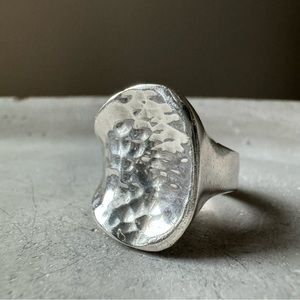 Hammered Sterling Silver Ring | Size 7